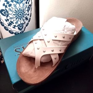 Cliffs white slide sandle